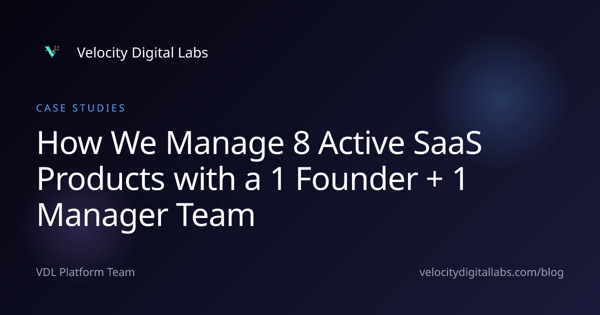 How We Manage 8 Active SaaS Products with a 1 Founder + 1 Manager Team